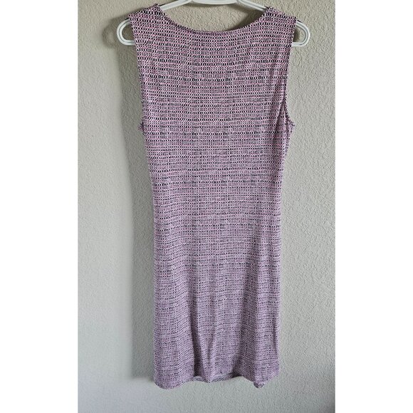 Brooks Brothers Woman Size M Geometric Print Dress Lined Side Ruching  Classic - Picture 3 of 6